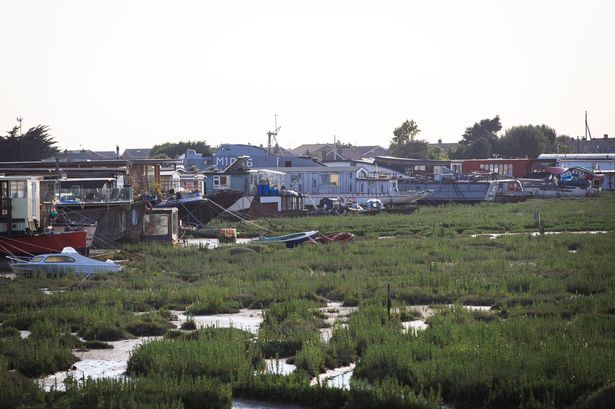 General-views-of-the-various-unique-houseboats-at-Shoreham-by-Sea-in-Sussex