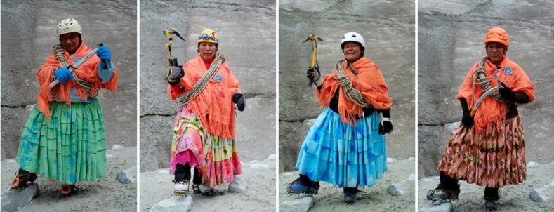 The Wider Image: Bolivia's cholita climbers