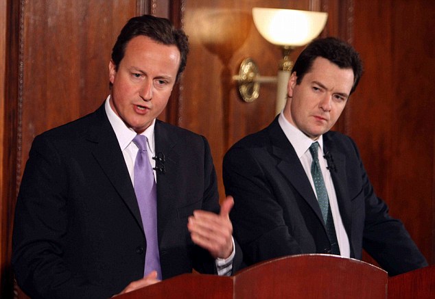 David Cameron and George Osbourne at Northern Rock Conference
