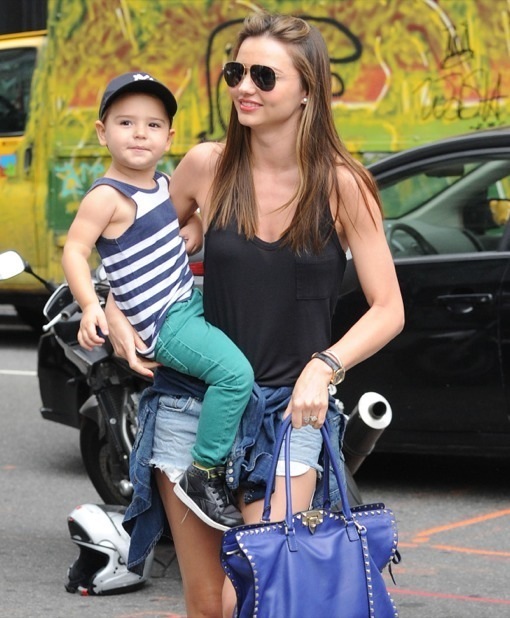 Miranda Kerr & Son Flynn Out Shopping In New York City