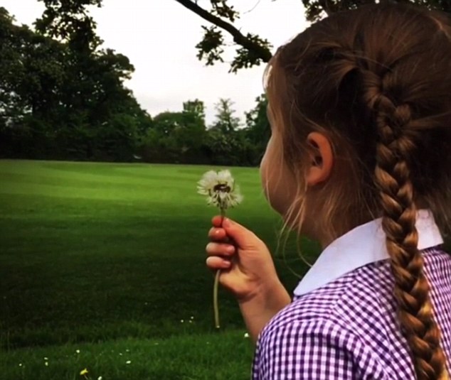 David Beckham posts a picture of Harper Beckham in her school uniform Image from David Beckham Instagram page approx Jan 2017 Credit David Beckham / Instagram