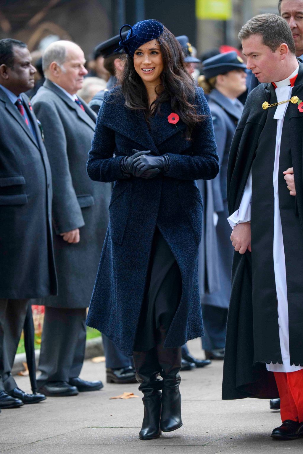 Mandatory Credit: Photo by Tim Rooke/Shutterstock (10468420cj) Meghan Duchess of Sussex Westminster Abbey Field of Remembrance opening, London, UK - 07 Nov 2019