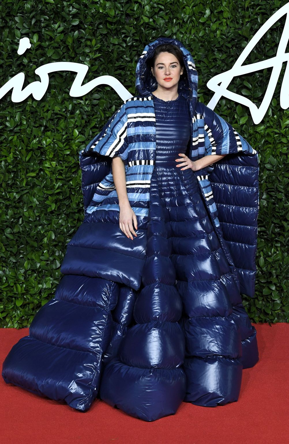 Mandatory Credit: Photo by Anthony Harvey/Shutterstock (10489774jx) Shailene Woodley The Fashion Awards, Arrivals, Royal Albert Hall, London, UK - 02 Dec 2019 Wearing Moncler 1 Pierpaolo Piccioli
