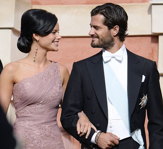 Mandatory Credit: Photo by Karin Törnblom/IBL Bildbyrå/REX (3870681a) Sofia Hellqvist and Prince Carl Philip The wedding of Gustaf Magnuson and Vicky Andren, Stockholm, Sweden - 31 Aug 2013