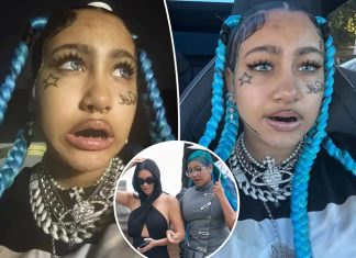 卡戴珊侃爷之女果然遗传?假纹身鼻环齐上阵,成熟似Rapper,但她才12岁啊!